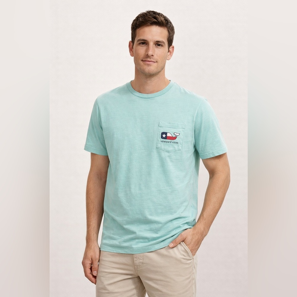 Boys Short Sleeve Texas Repeat Flag Whale T-Shirt